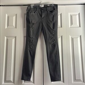 Stylish Distressed Gray Jeans FRAME